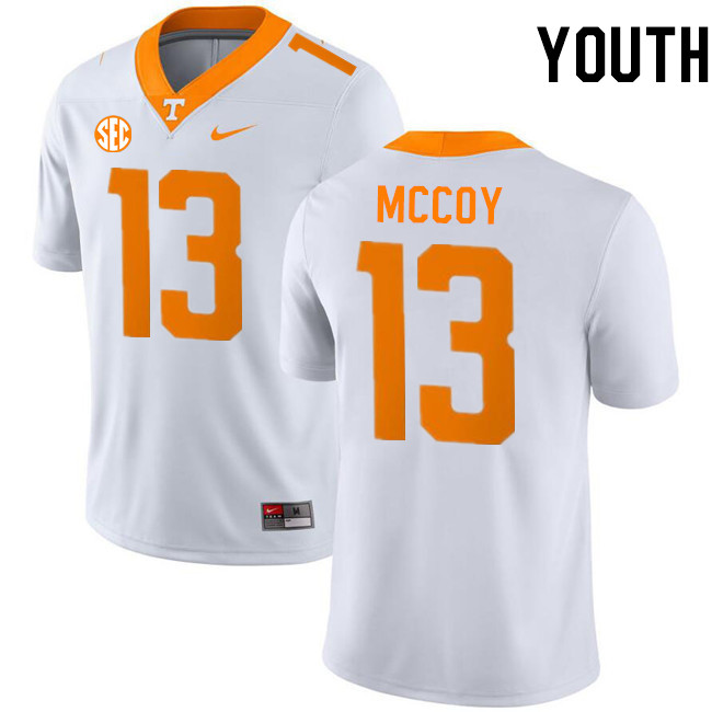 Youth #13 Jermod McCoy Tennessee Volunteers College Football Jerseys Stitched-White